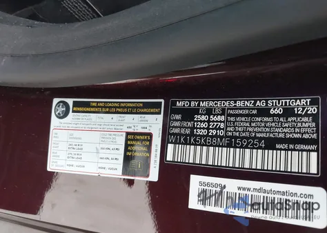 2021 Mercedes-Benz E 450 4Matic z USA, uszkodzony, nr VIN W1K1K5KB8MF159254